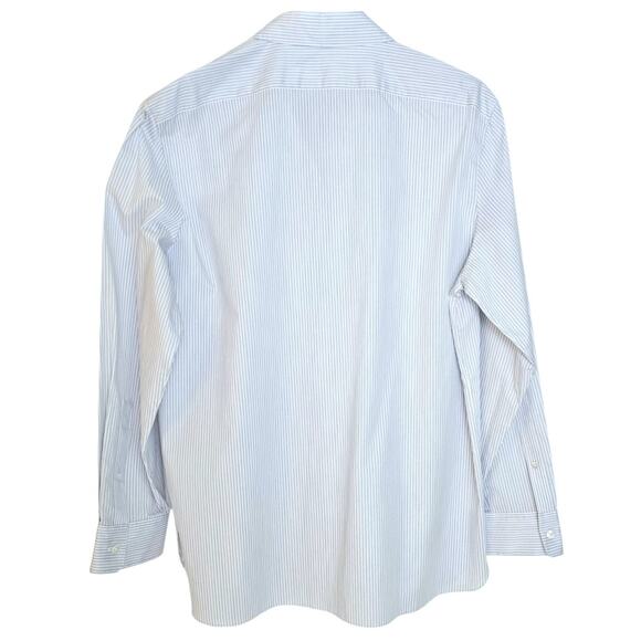 Theory NWT White & Blue Multi Katsu Stripe Classic Menswear Button Down Shirt - Picture 4 of 9